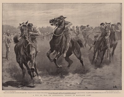 A Tug of War on Horseback, Sports in Maitland Camp by John Charlton