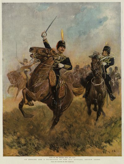 An Officer and a Trumpeter of the 20th Hussars, Review Order by John Charlton