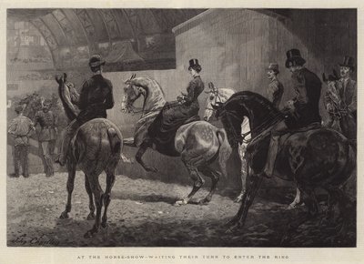 At the Horse-Show, waiting their Turn to Enter the Ring by John Charlton