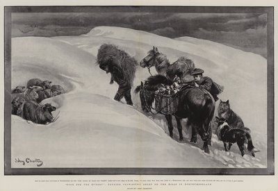 Food for the Hungry, Tending Snow-bound Sheep on the Hills in Northumberland by John Charlton