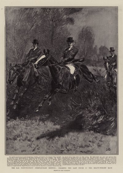 The Bar Point-to-Point Steeplechase Meeting, Clearing the Last Fence in the Heavy-Weight Race by John Charlton