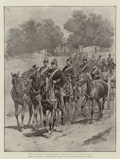 The Military Manoeuvres, Artillery on the March by John Charlton