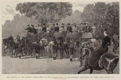 The Opening of the Coaching Season, Meet of the Coaching Club at the Magazine, Hyde Park, the First Coach moving off by John Charlton