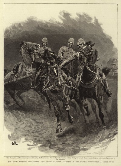 The Royal Military Tournament, the Victorian Horse-Artillery in the Driving Competition, a Sharp Turn by John Charlton