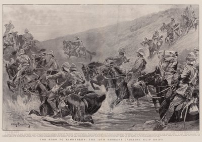 The Rush to Kimberley, the 10th Hussars crossing Klip Drift by John Charlton