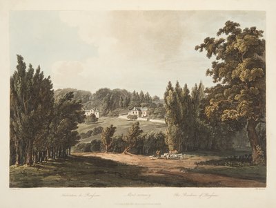 The Residence of Rousseau, illustration from Versailles, Paris and Saint Denis, published 1809 by John Claude Nattes