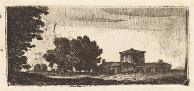 Trees with a Low Building by John Clerk, of Eldin