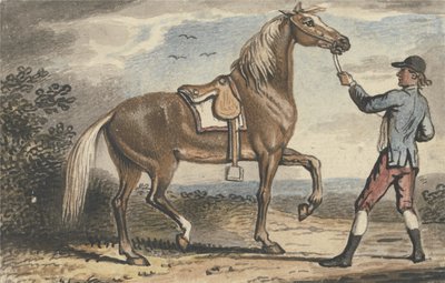 Stable Boy Holding a Horse in a Landscape by John Collet