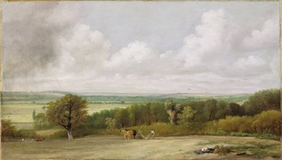 Landscape: Ploughing Scene in Suffolk (A Summerland) by John Constable