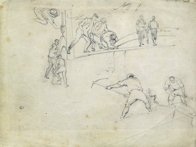 Construction of the London and Birmingham Railway, c.1835 by John Cooke Bourne