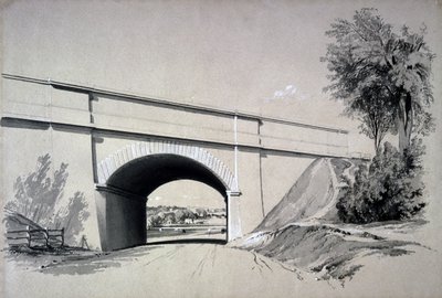 Oblique Bridge, Boxmoor, Hertfordshire, 12th June 1837 by John Cooke Bourne