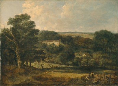 View Near Norwich With Harvesters by John Crome