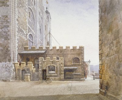 Ordnance Office at the Bottom of the White Tower, Tower of London, Stepney, London by John Crowther