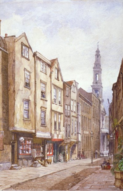 View of Drury Court, Looking Towards St Mary le Strand, Westminster, London, 1882 by John Crowther