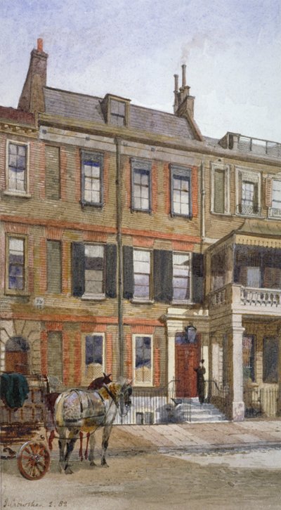 View of no 24 Cheyne Row, Chelsea, London by John Crowther