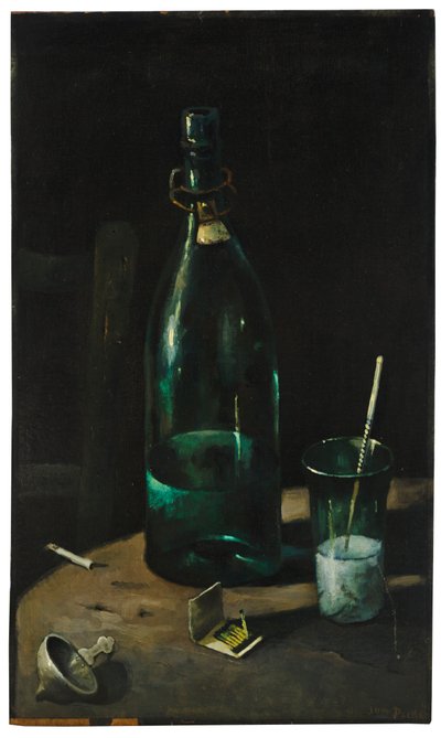 Still Life with Bottle and Glass by John Decker