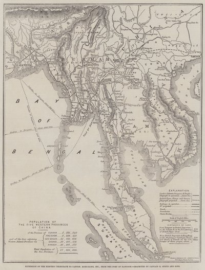 Extension of the Electric Telegraph to Canton, Hong-Kong, etc, from the Port of Rangoon, Projected by Captain R Sprye and Sons by John Dower