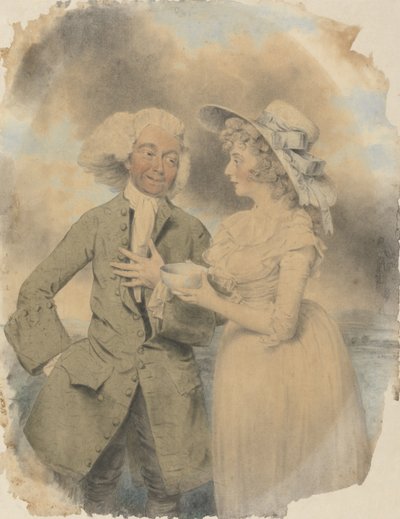 John Edwin and Mrs. Wells as Lingo and Cowslip in the Agreeable Surprise, 1787 by John Downman