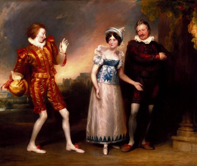 Master Page, Anne Page, and Slender by John Downman