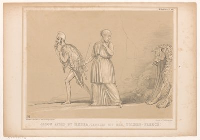 Caricature of Richard Cobden as Jason (Jason, Aided by Medea, Carries Off the Golden-Fleece) (HB Sketches) by John Doyle
