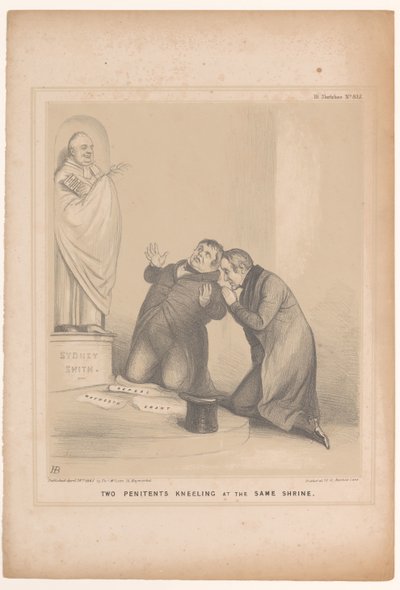 Caricature with Prime Minister Robert Peel and Daniel O