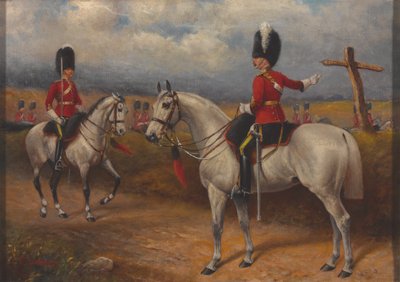 Two Mounted Officers of the 2nd Dragoons (Royal Scots Greys) by John Edward Chapman Mathews