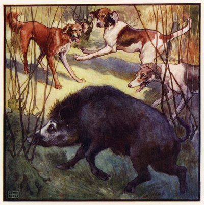 Putting his head a little down, he came straight at me by John Edwin Noble