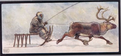 Reindeer and sleigh, illustration from 