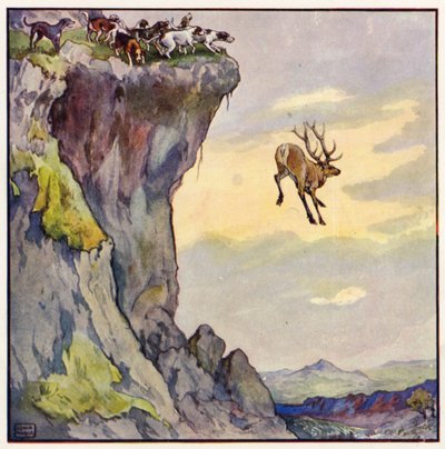 The Buck Plunged into the Abyss Below by John Edwin Noble
