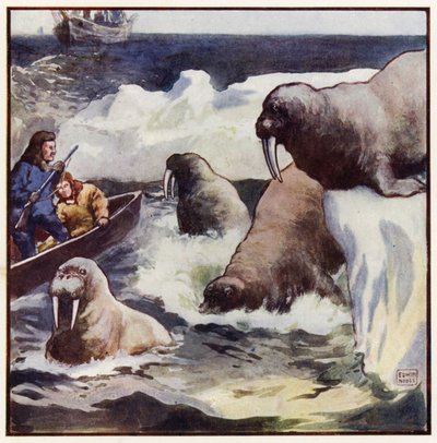 The colossal creatures twisted themselves round with incredible celerity by John Edwin Noble
