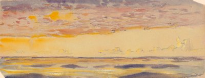 Seascape, Yellow Sea and Purple Clouds, Late 19th Century - Mid 20th Century by John Everett