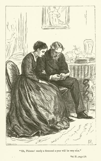 Illustration for Phineas Finn by Anthony Trollope by John Everett Millais