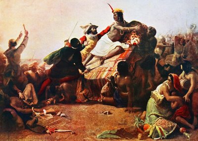 Pizarro Seizing the Inca of Peru by John Everett Millais