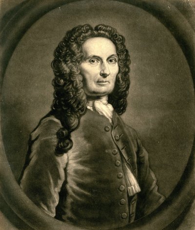 Portrait of French Mathematician Abraham de Moivre by John Faber