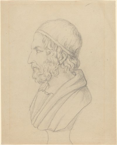 Classical Portrait Bust of a Bearded Man by John Flaxman