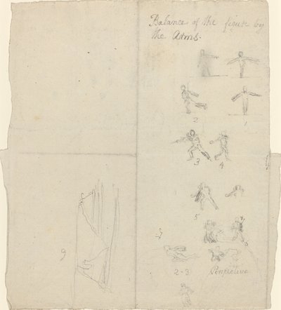 Figures Illustrating Balance and Perspective by John Flaxman