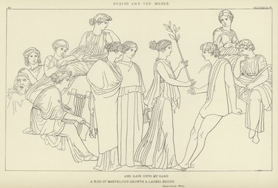 Hesoid and the Muses by John Flaxman