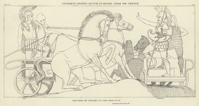 Polydamus advising Hector to retire from the Trench by John Flaxman