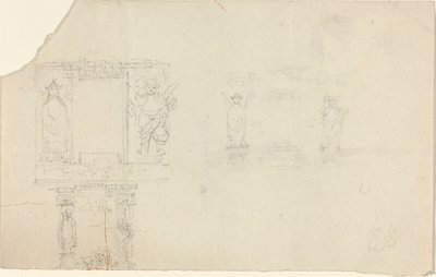 Structure with Figures in Asian Dress (Illustration for 