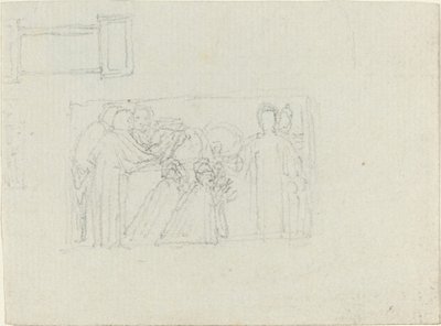 Study for a Monument to a Clergyman (recto and verso) by John Flaxman