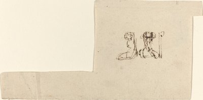 Two Seated Female Figures with Arms Lifted Overhead by John Flaxman