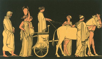 Ulysses Following the Car of Nausicaa by John Flaxman