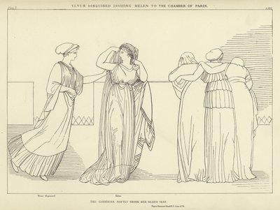 Venus Disguised Inviting Helen to the Chamber of Paris by John Flaxman