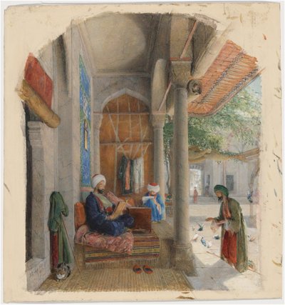 A Fakir at the Door of a Mosque, Constantinople by John Frederick Lewis