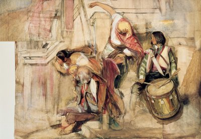 Study for the Proclamation of Don Carlos, 1834-1838 by John Frederick Lewis