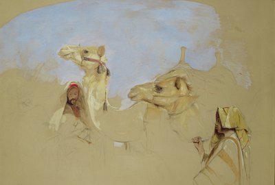 Study of Camels with Bedouin Drivers in the Desert of Mount Sinai by John Frederick Lewis