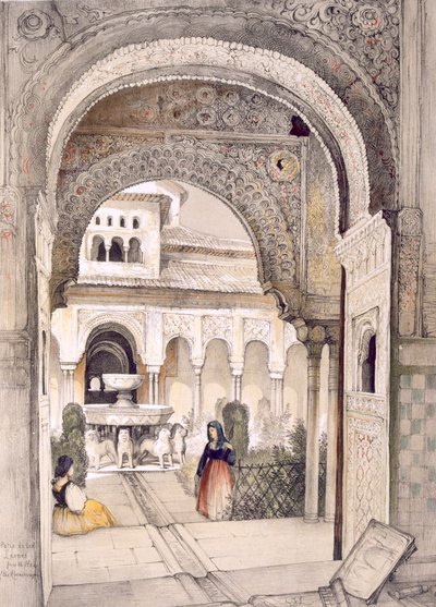 The Fountain of the Lions, from the Hall of the Abencerrajes, from 