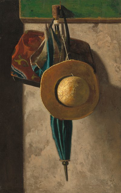 Straw Hat, Bag and Umbrella by John Frederick Peto