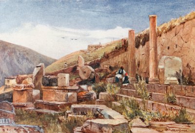 Delphi. The Portico of the Athenians by John Fulleylove