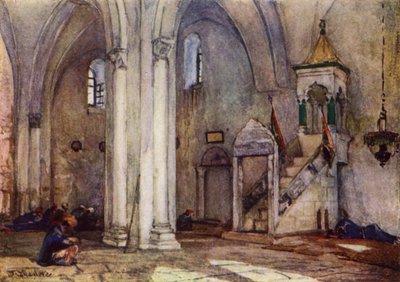Interior of Mosque at Samaria by John Fulleylove